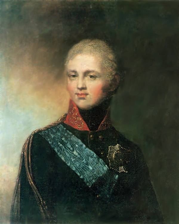 ортрет Александра I в юности. Художник Дмитрий Левицкий, 1772