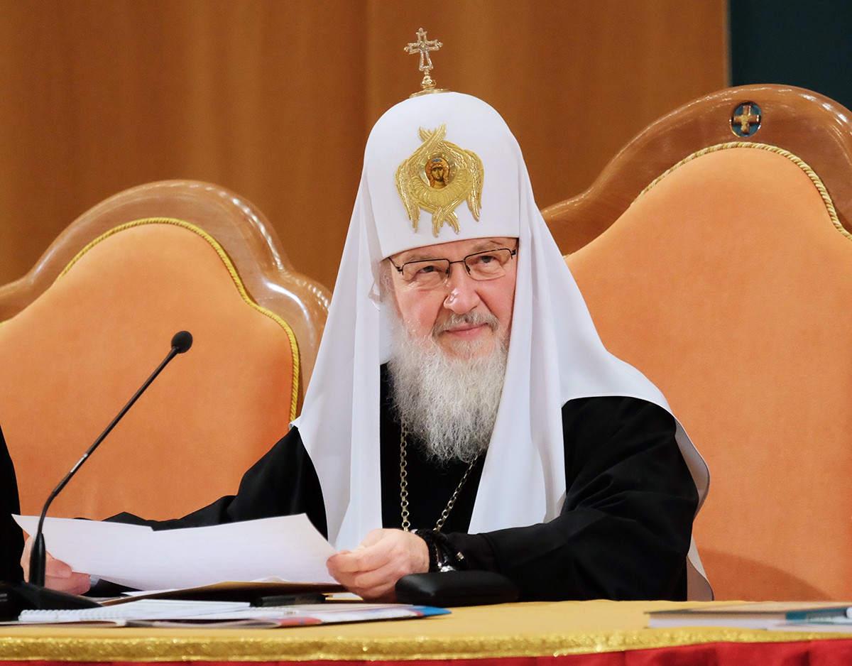 Выступление Патриарха Кирилла на открытии V Всецерковного съезда епархиальных миссионеров. Фото: Сергей Власов - Патриархия.Ru