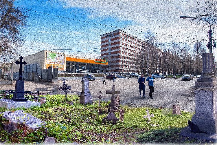 Томск, Преображенское кладбище (вид с ул. Вершинина)