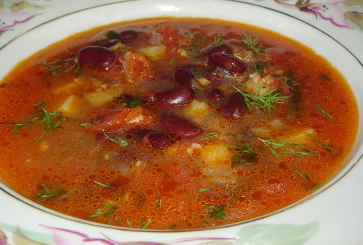 Суп из красной фасоли