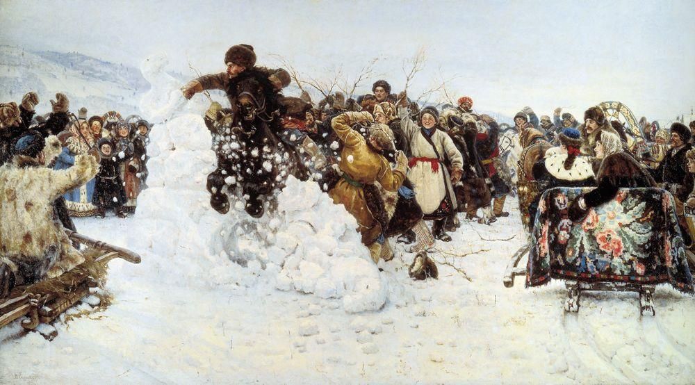 Василий Суриков "Взятие снежного города"