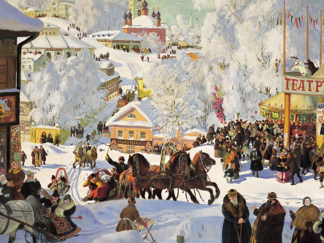 Борис Кустодиев "Зима" (1916)