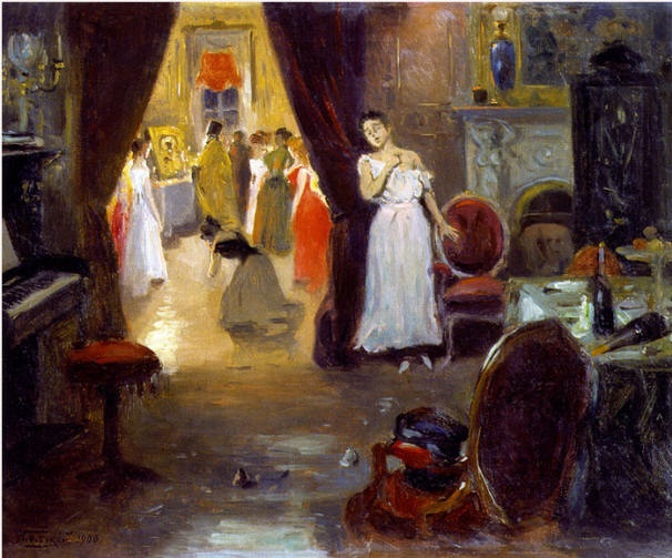 "Освящение публичного дома". Художник Владимир Маковский, 1900 год