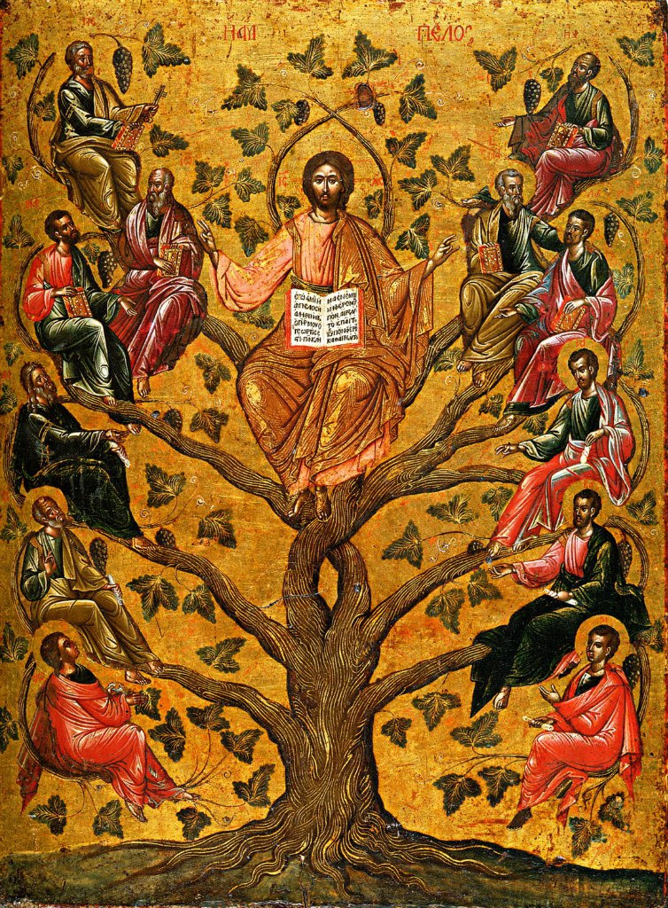 Собор двенадцати Апостолов. Большаковская икона, XVIII век