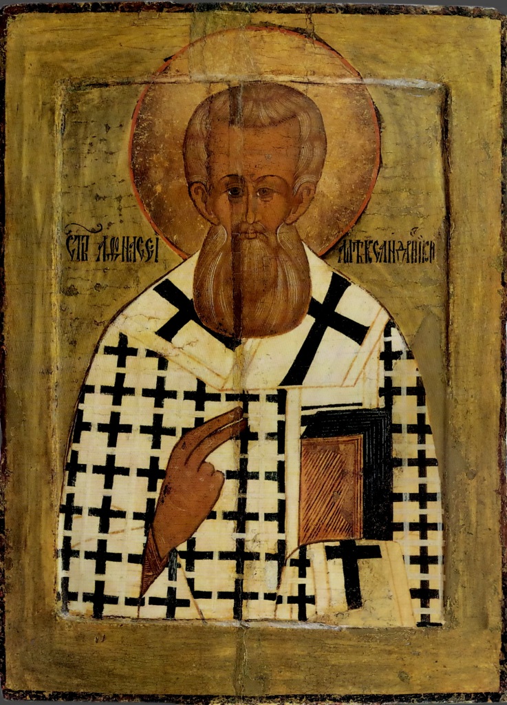 Святитель Афанасий Великий Александрийский. Икона, Государственный исторический музей, Москва, XVI в.