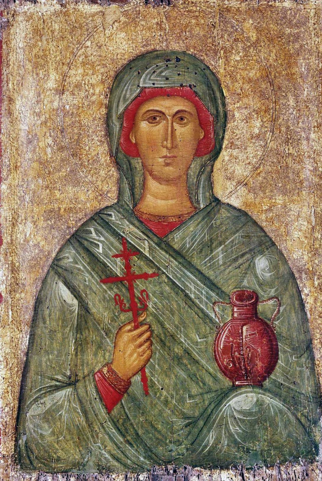 Святая великомученица Анастасия Узорешительница. Икона, Византия, начало XV века. Эрмитаж, Санкт-Петербург