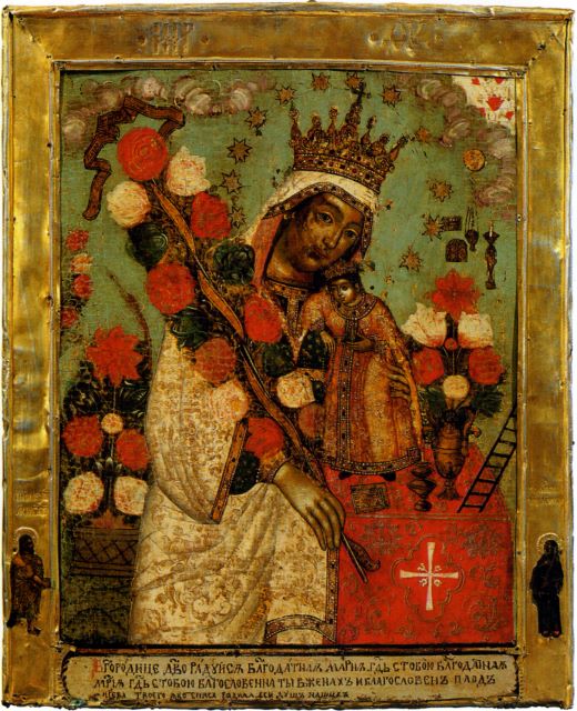 Икона Божией Матери "Неувядаемый цвет", XVII век