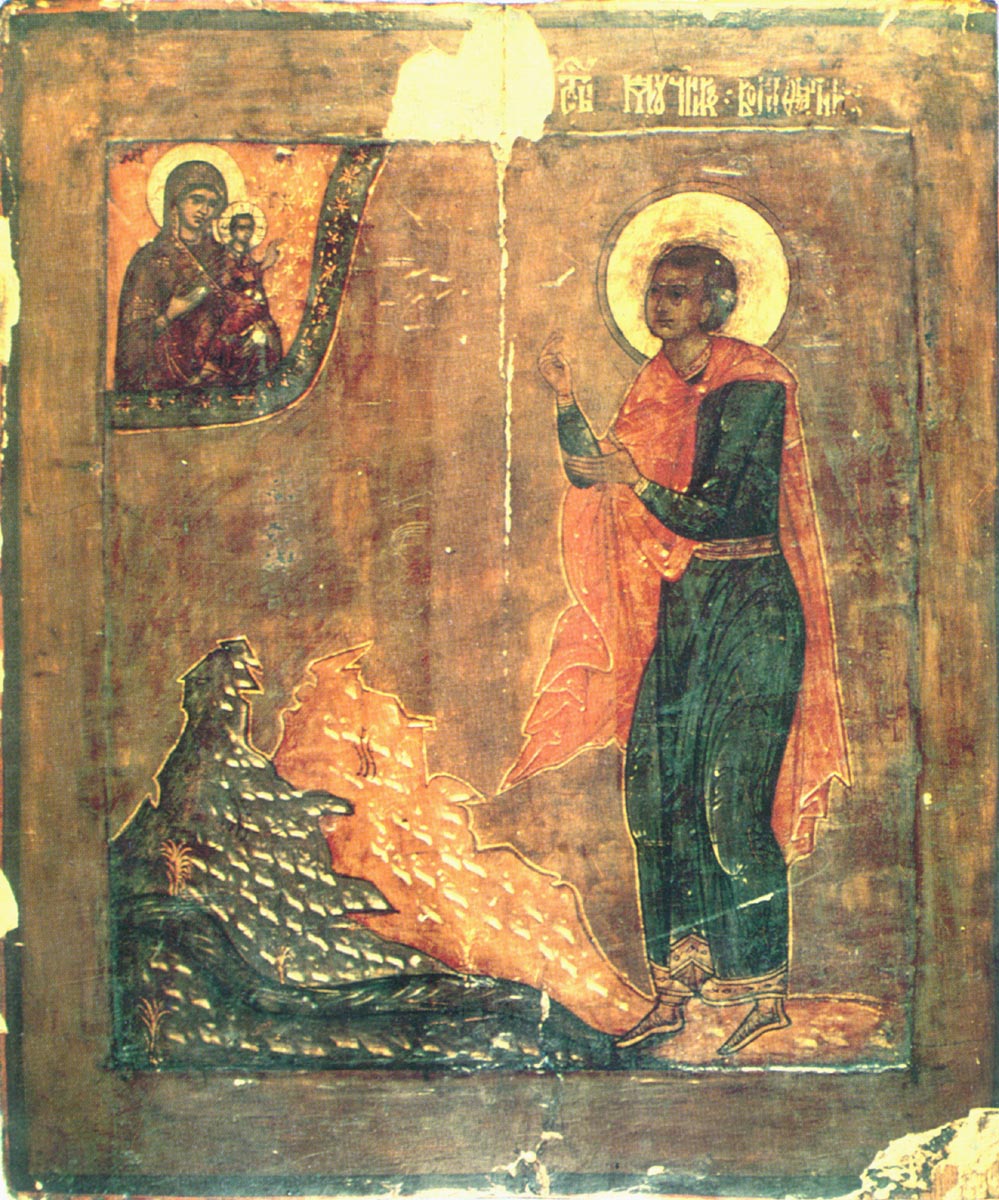 Мученик Вонифатий Тарсийский. Икона, XVII век