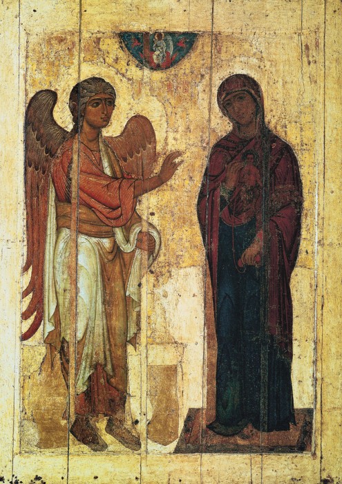 Устюжское Благовещение, Новгородская икона, вторая четверть XII век