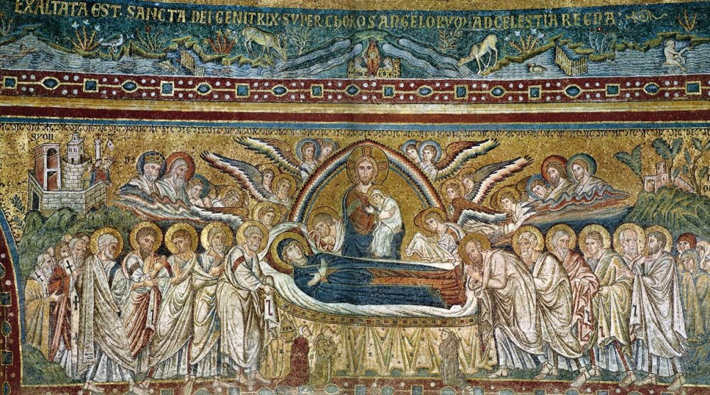 Успение Пресвятой Богородицы. Мозиака, 1296 год. Церковь Санта Мария Маджоре