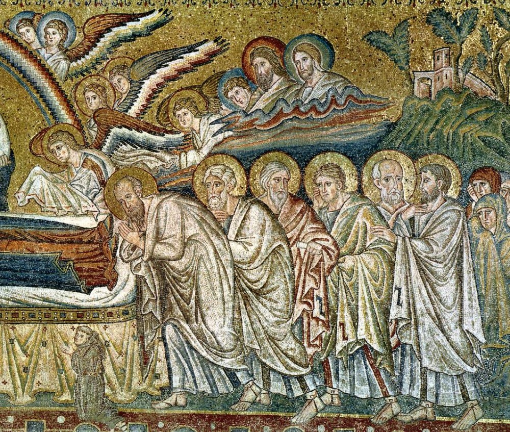Успение Пресвятой Богородицы. Мозиака (фрагмент), 1296 год. Церковь Санта Мария Маджоре