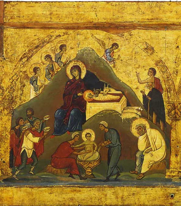 Рождество Христово. Икона-эпистилий. 2-ая пол. XII в. Монастырь св.Екатерины, Синай. Фрагмент