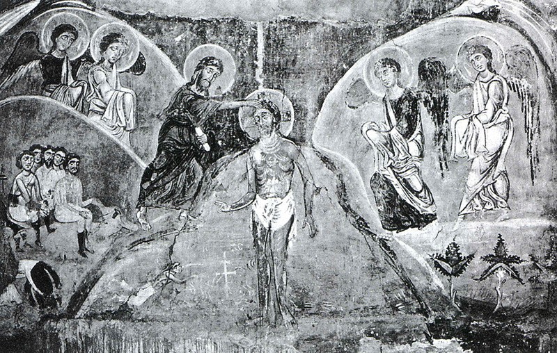 Крещение Господне. Роспись Церкви Спаса на Нередице, 1198 год. Новгород (утрачена)
