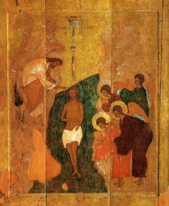 Крещение Господне. Икона, середина XV века