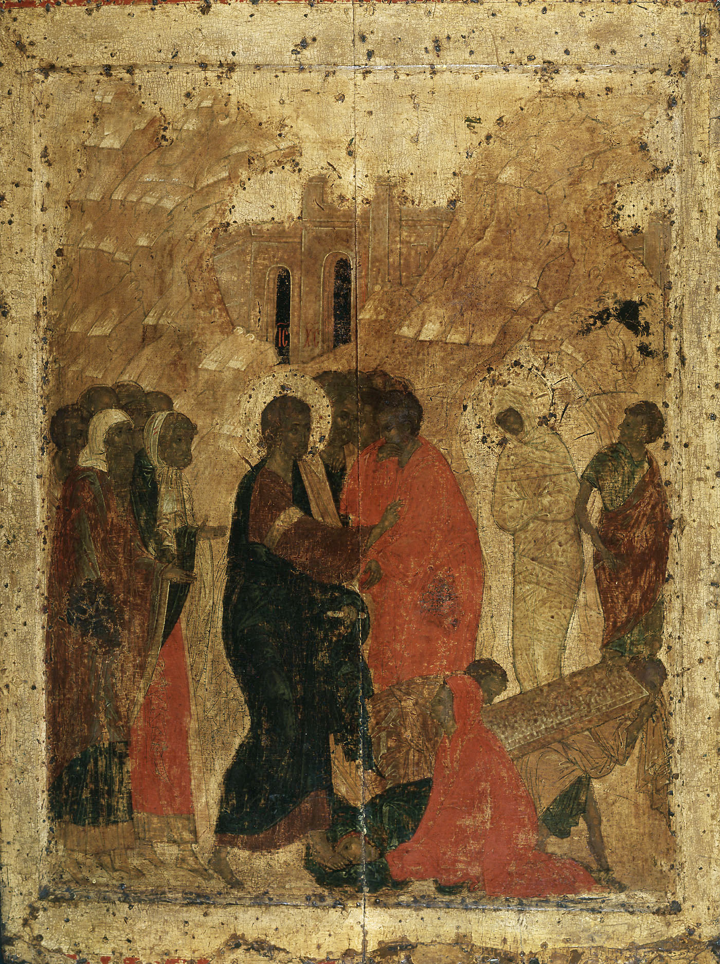 Воскрешение Лазаря. Андрей Рублев. Икона, 1405 год
