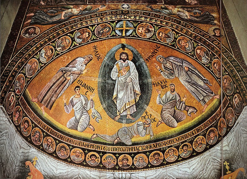 Преображение Господне. Мозаика. Монастырь св. Екатерины, Синай, VI век