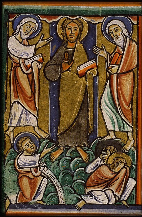 Преображение Господне. Миниатюра, XIII век. Франция