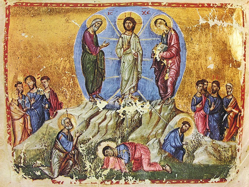 Преображение Господне. Миниатюра, XIII век. Афон