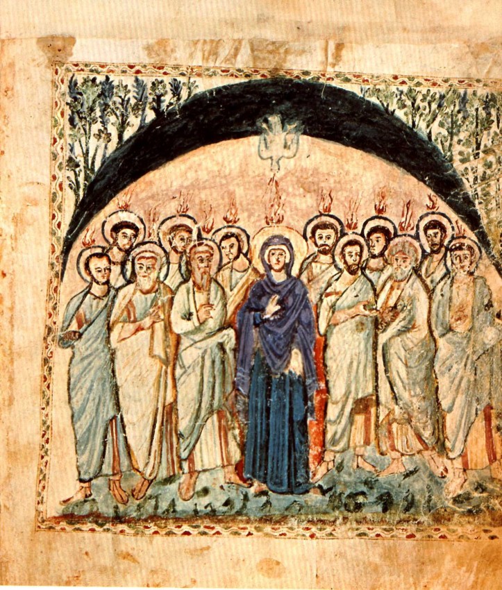 Пятидесятница. Евангелие "Раввулы" - сирийский манускрипт, VI век