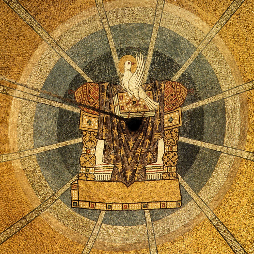Пятидесятница. Мозаичный свод. Фрагмент. Собор св. Марка, Венеция