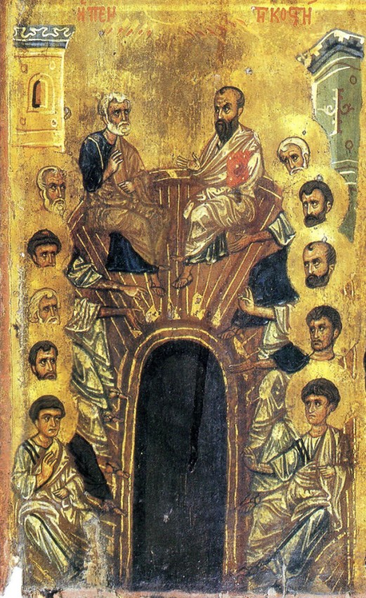 Пятидесятница. Синай, середина XII века