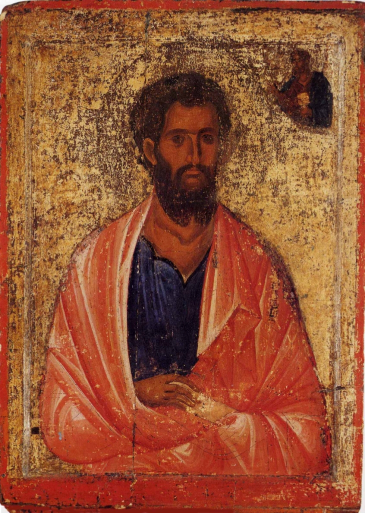 Апостол Иаков Зеведеев. Икона. 2-я пол. XIII в. Монастырь ап. Иоанна Богослова на о. Патмос
