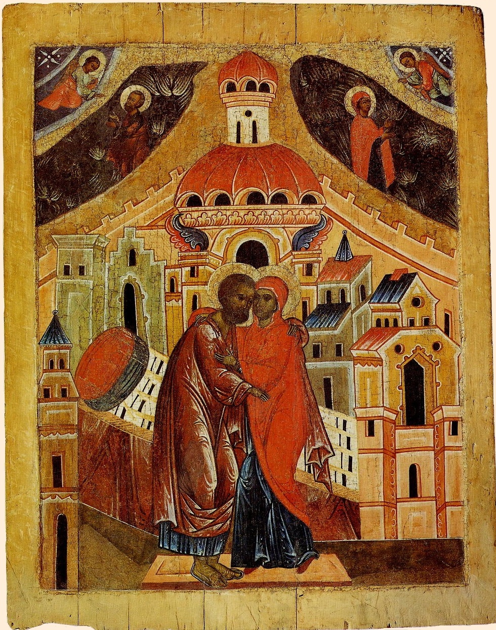 Праведные Иоаким и Анна. Икона XVIII век