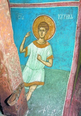 Мч. Кирик. Роспись наоса ц. Вознесения мон-ря Дечаны. 1348–1350 гг