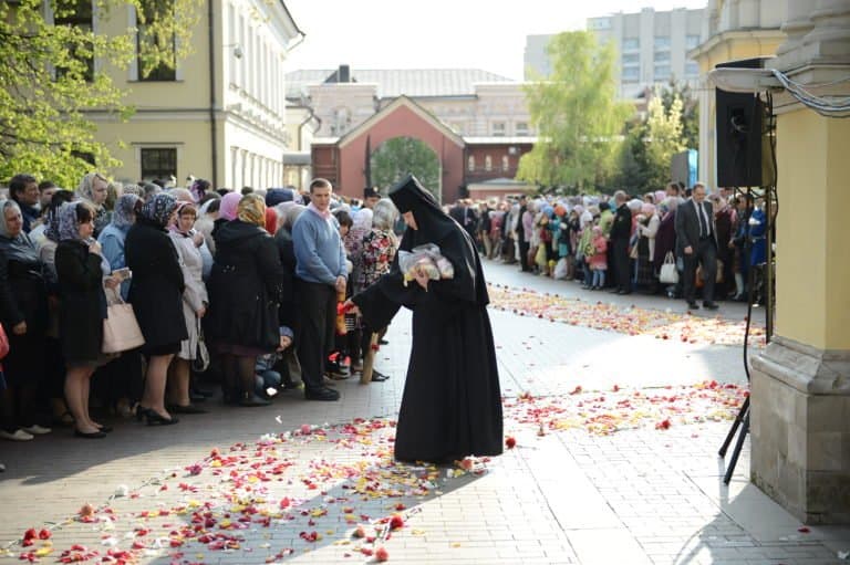 Покровский женский монастырь, 15-летняя годовщина канонизации Матроны Московской. Фото пресс-службы Патриарха Московского и всея Руси, 2014 год