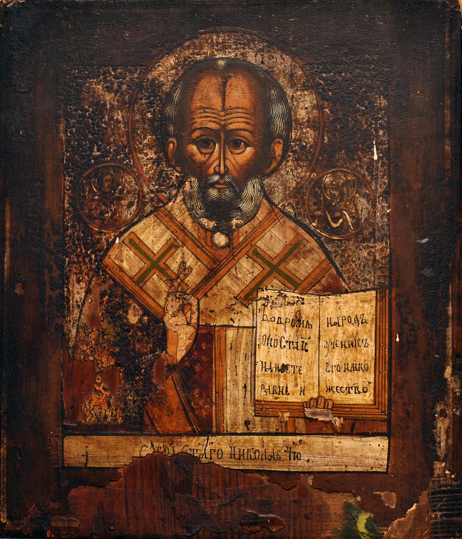 Святитель Николай Мирликийский. Икона, XIX век