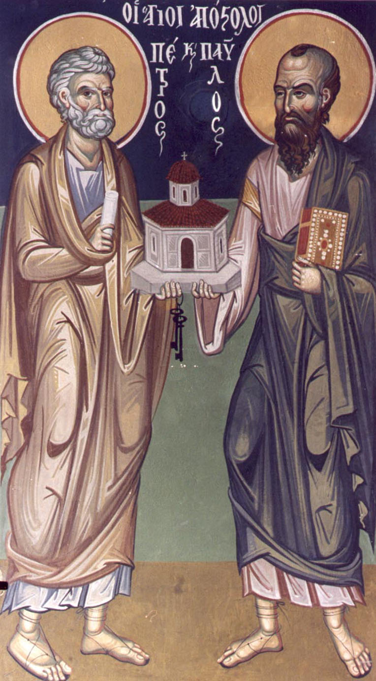 Первоверховные апостолы Петр и Павел. Роспись