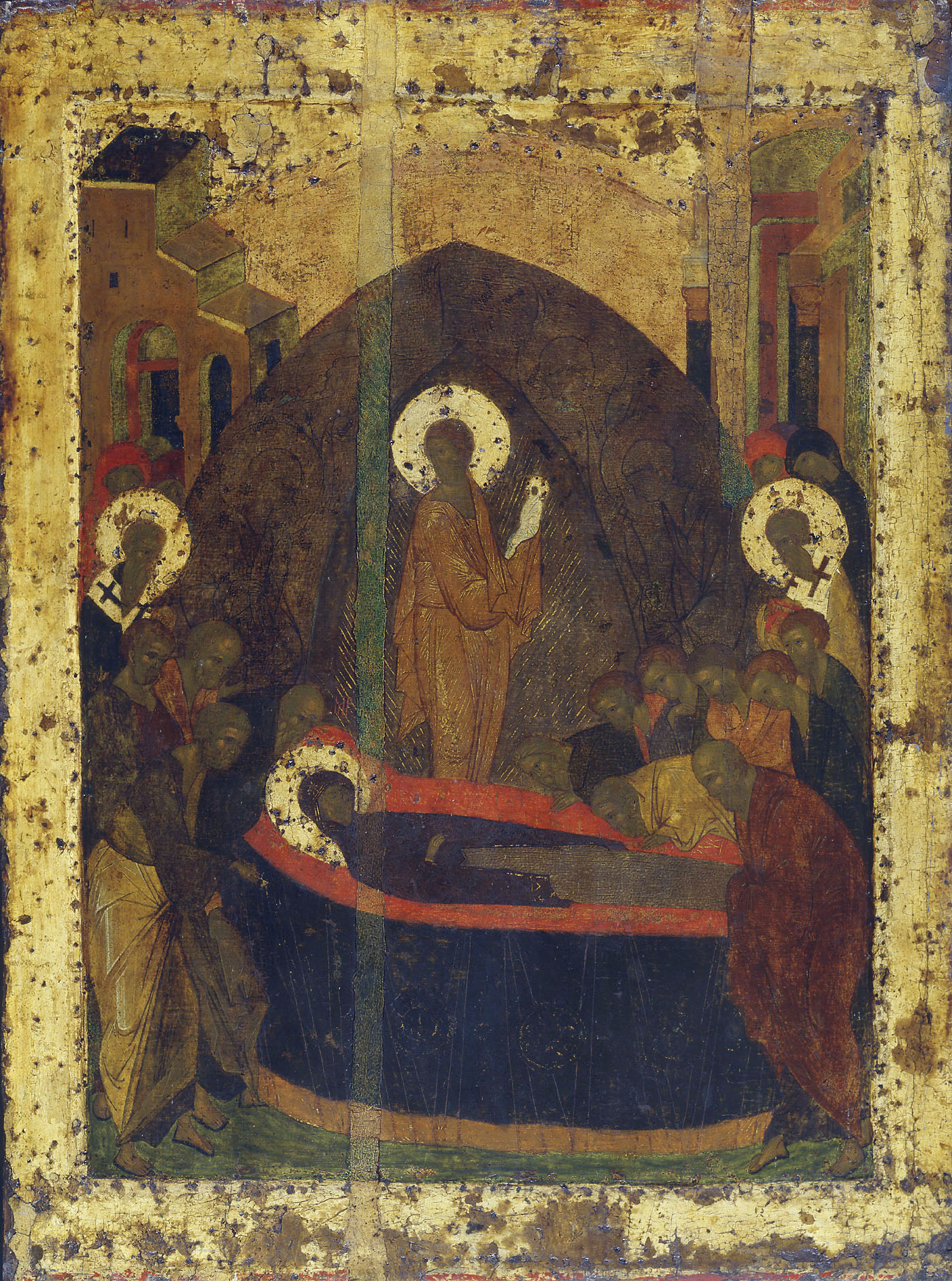 Успение Богородицы. Икона, 1425-1427 годы. Иконописец Андрей Рублев