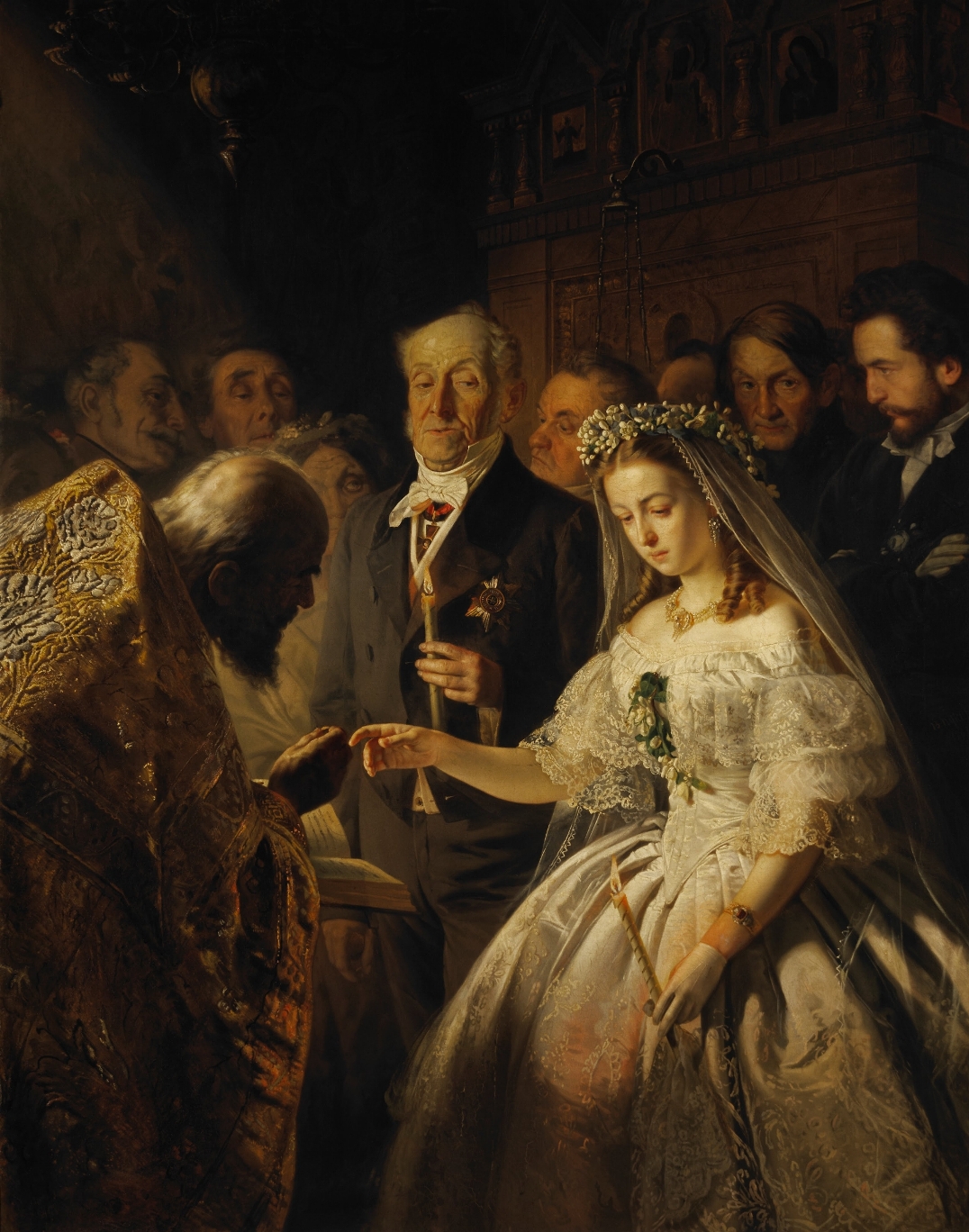 "Неравный брак". Художник Василий Пукирев, 1862. Только ли похоть двигала вдовцами, которые достигли что-то в жизни, и женились на девушках? Могли бы на вдовицах и разведенных...