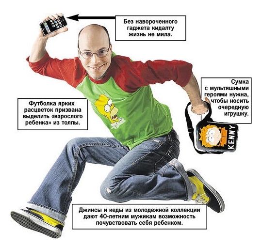 Кидалт (англ. kidult, сокр. от kid - ребёнок и adult - взрослый) - взрослый ребёнок, человек, сохраняющий во взрослой жизни свои детские и юношеские увлечения, обычно не свойственные взрослым людям (мультфильмы, комиксы, игрушки и т. п.)