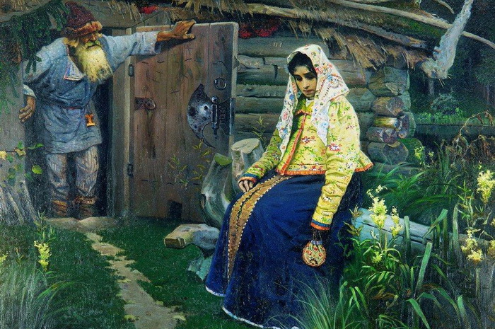 "За приворотным зельем". Художник Михаил Нестеров, 1888
