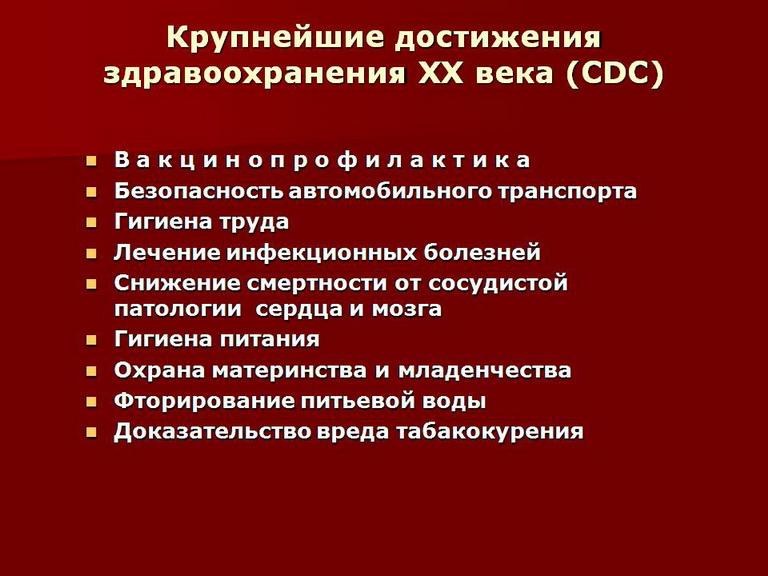 Крупнейшие достижения медицины XX века