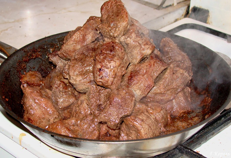 Жаренное мясо