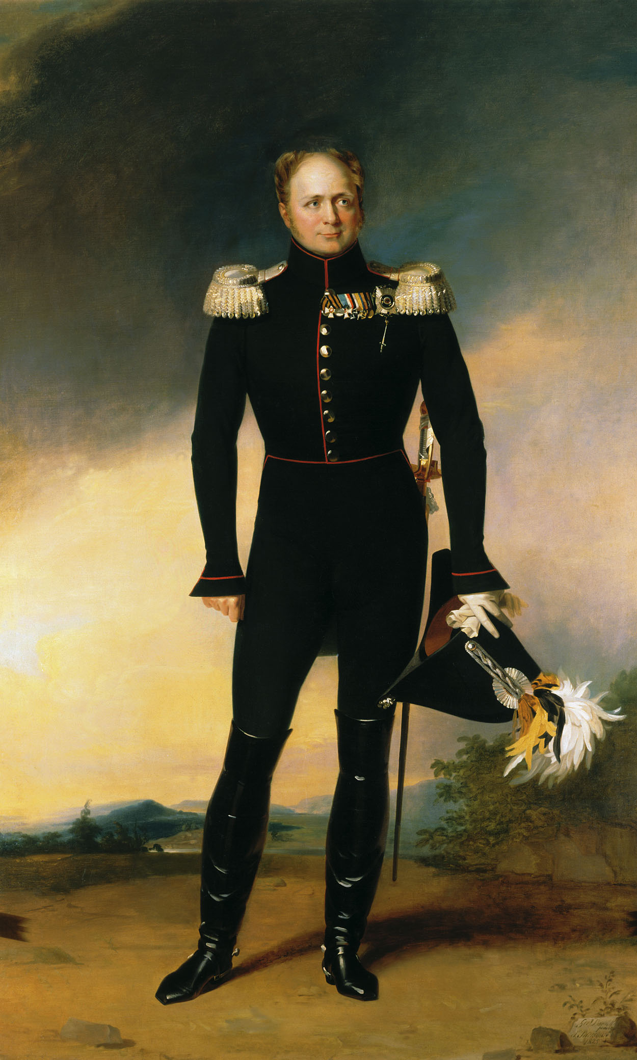 Портрет Императора Александра I. Художник Джордж Доу, 1826.