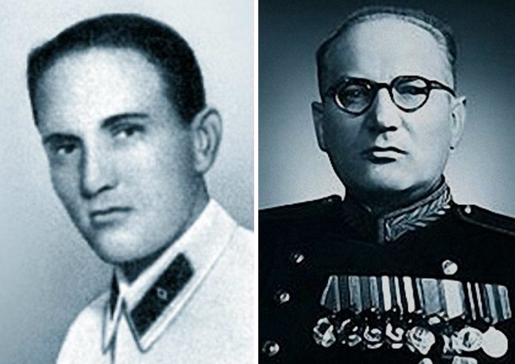 Слева: Борис Асеев в должности начальника Радиоуправления Народного комиссариата связи. Справа - генерал-майор