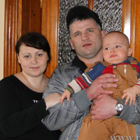 Борис Кислый с семьей