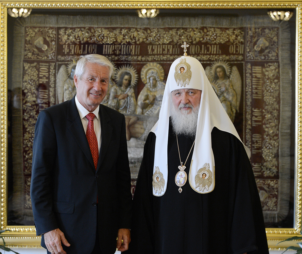 21 мая 2013 года в Патриаршей и Синодальной резиденции в Даниловом монастыре в Москве Святейший Патриарх Московский и всея Руси Кирилл встретился с Генеральным секретарем Совета Европы Турбьёрном Ягландом