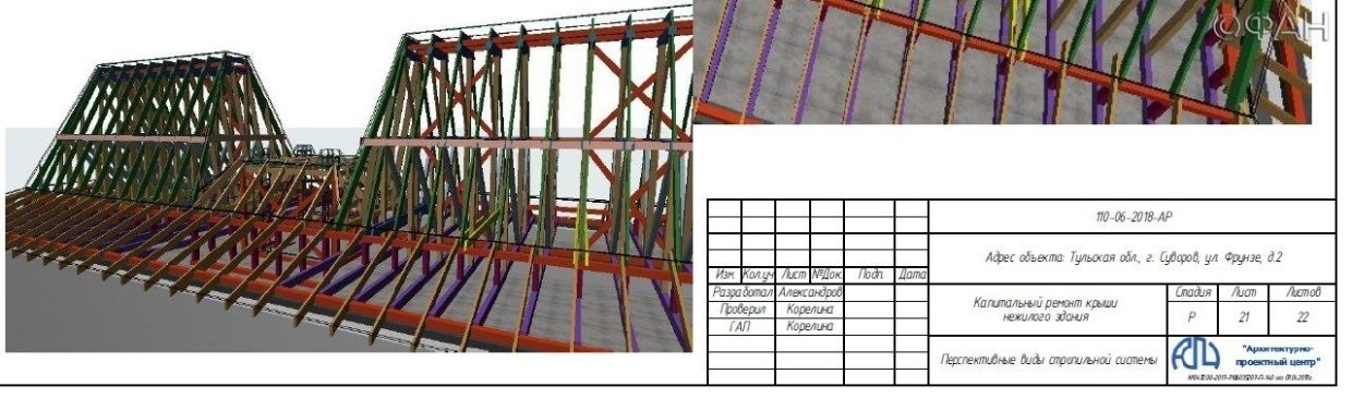 Проект капитального ремонта крыши будущего Музея Героев ВОВ.