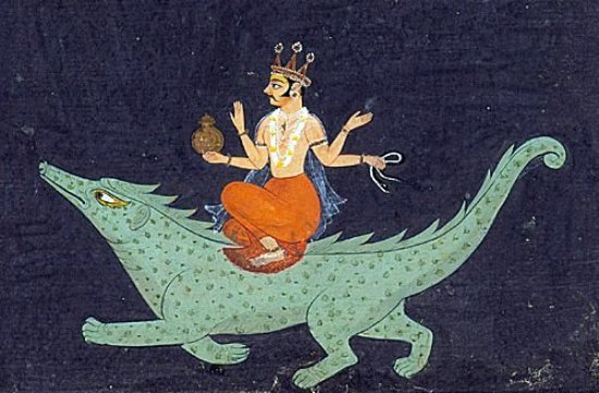 Современное изображение бога Варуна в статусе бога вод