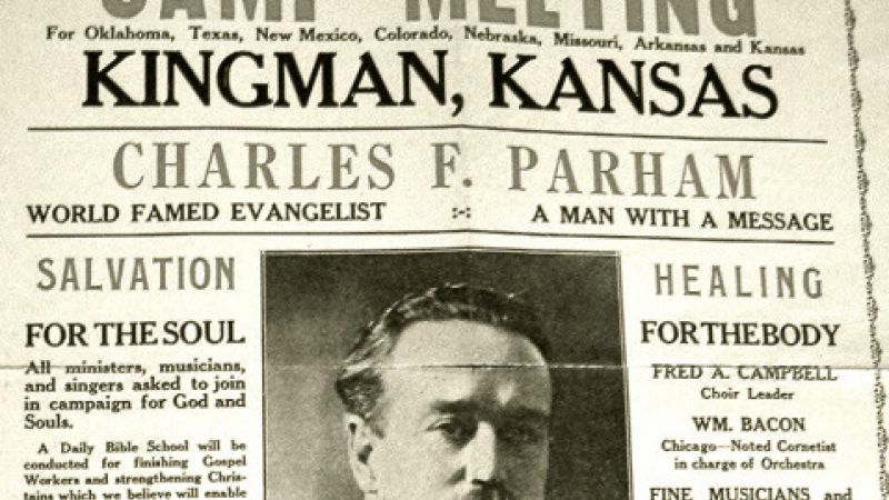 етодистский проповедник Чарлз Фокс Парэм (Charles Fox Parham) из города Топек (штат Канзас)