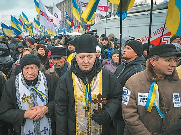 Непоследние участники Майдана - униаты, греко-католики - типа православные, но принимающие за своего главу римского папу