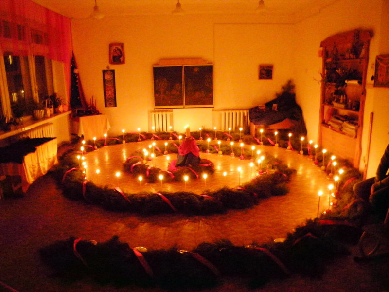 Вальдорфская школа. Рождественская спираль.