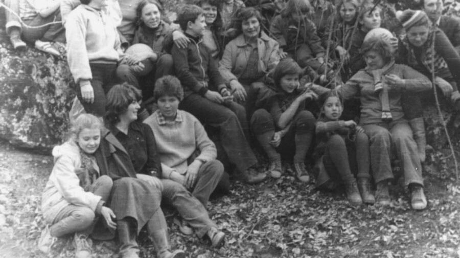 Анна Чедия Сандермоен и Татьяна Успенская (справа в первом ряду) в коллективе Столбуна. Фото: из личного архива Анны Чедии Сандермоен