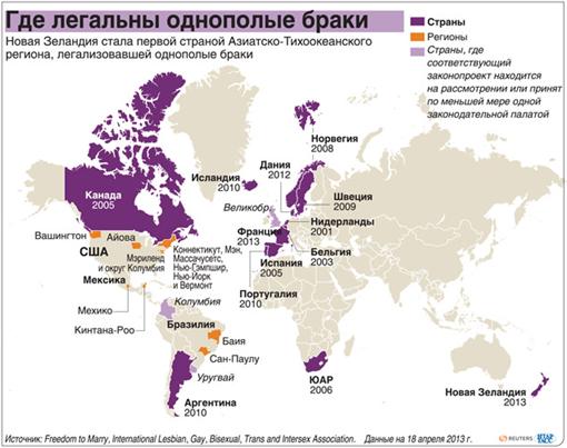 Где легализованы "браки" половых извращенцев